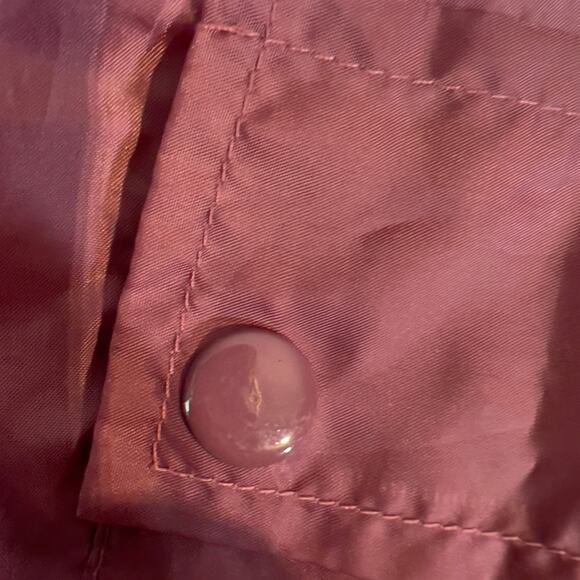 Tudor Court Vintage Raincoat Woman's Large Hide-Away Hood Drawstrings Full Zip - Picture 7 of 16